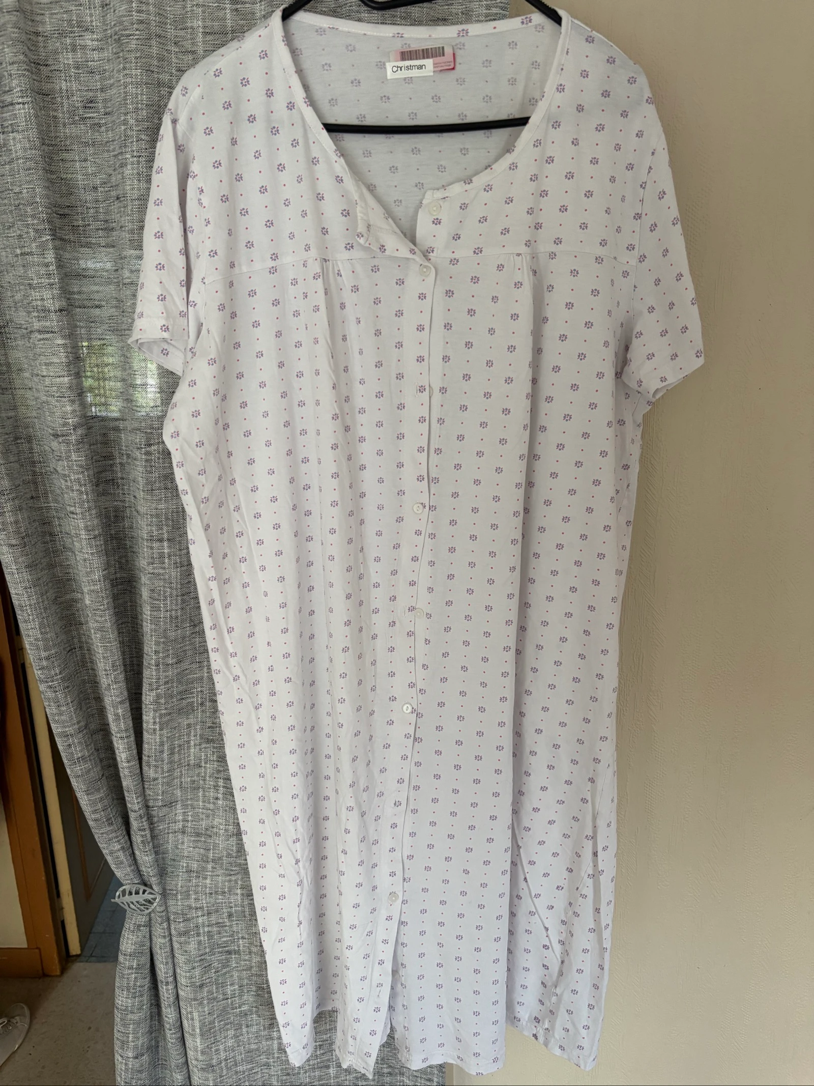 Chemise de nuit femme 52 blanche 100 % coton